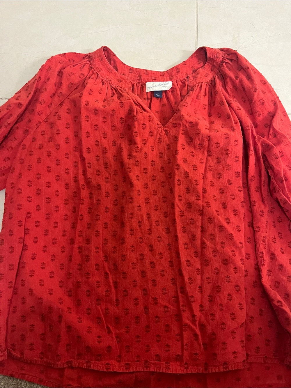 Universal Thread Red Peasant Blouse